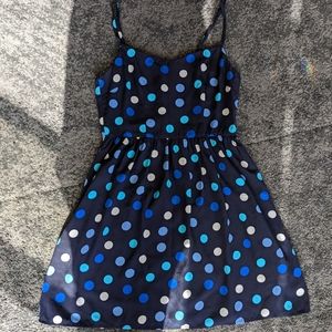 Aqua polka dot dress